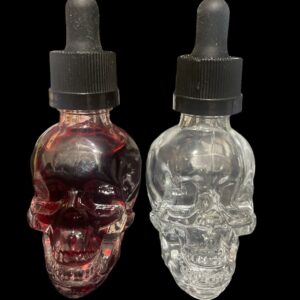 Red Aspect Santa Muerte Oil for Love, Sex & Finances - Skull Bottle
