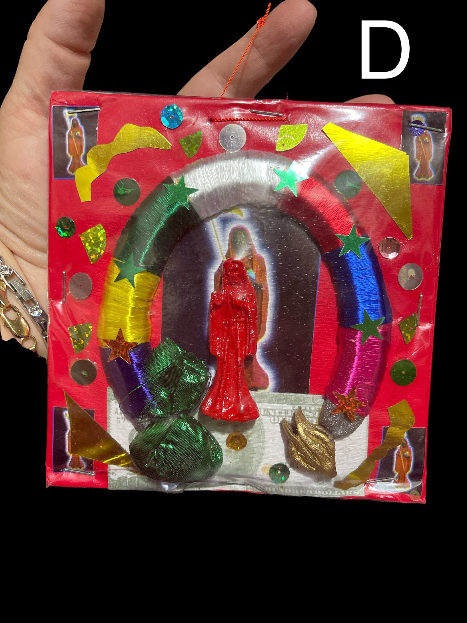 Powerful Santa Muerte Horseshoe Prayer Hangings - Invite Protection, Prosperity, and Luck into your Life!