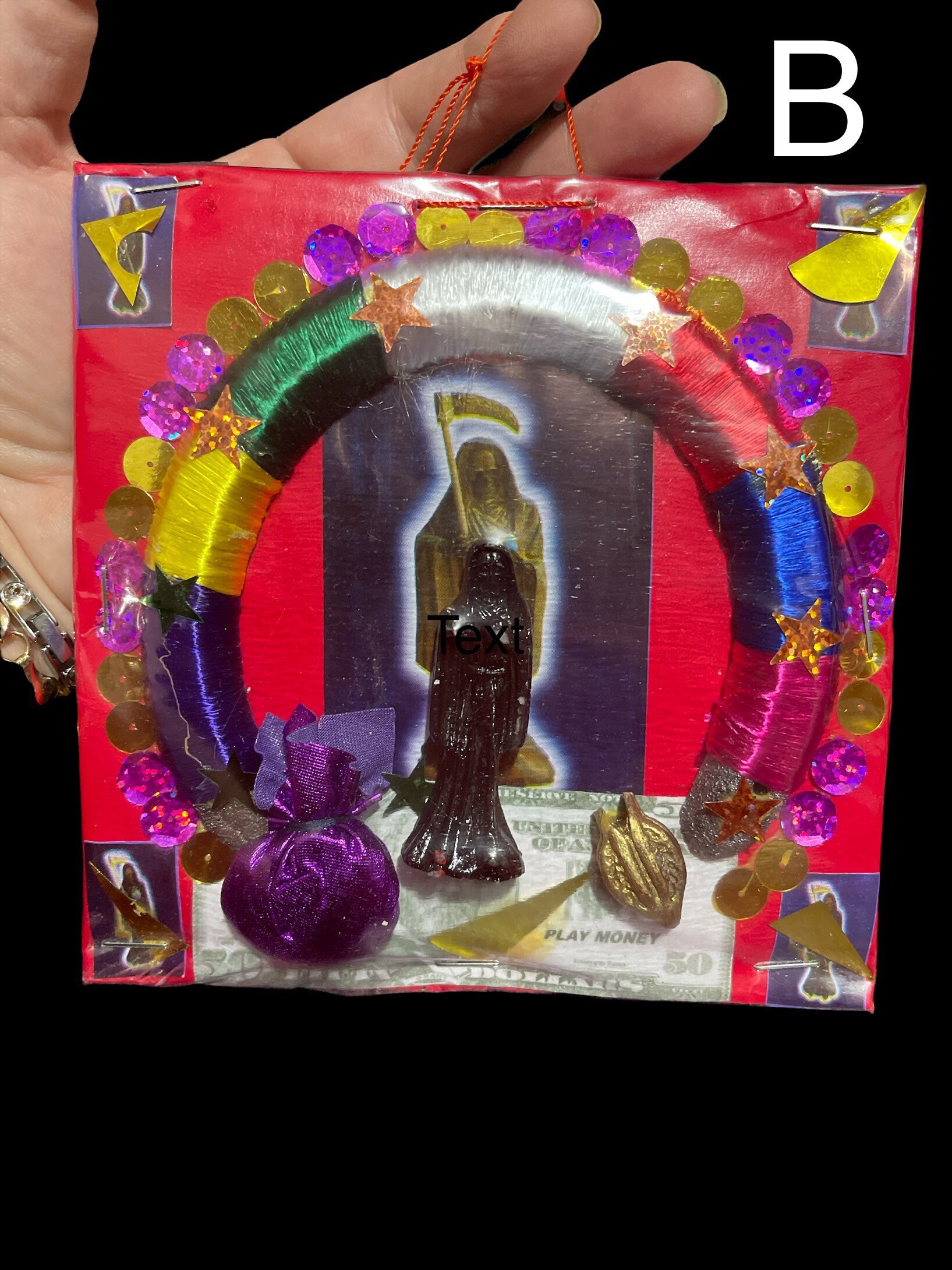 Powerful Santa Muerte Horseshoe Prayer Hangings - Invite Protection, Prosperity, and Luck into your Life! - Image 3