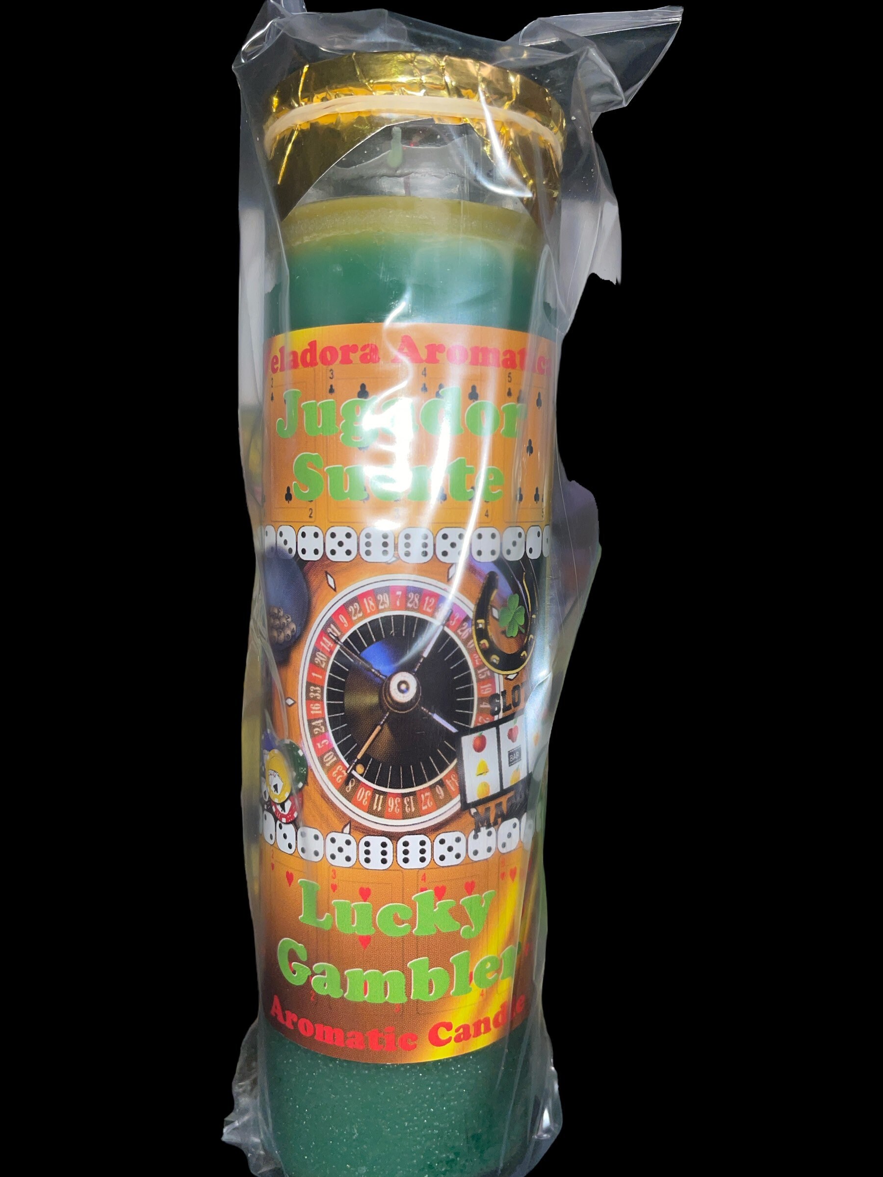 Attract Luck in Games of Chance with Intention-Filled Candle | Infused with Oils, Incense, and a Bonus Lucky Stone