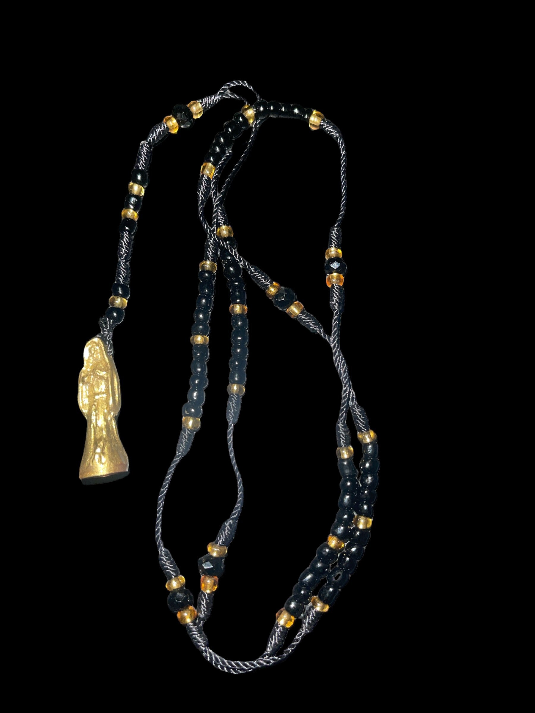 Santa Muerte Prayer Beads: Limited Quantity - Vibrant Colors, 12-13 Inches Long - Image 2