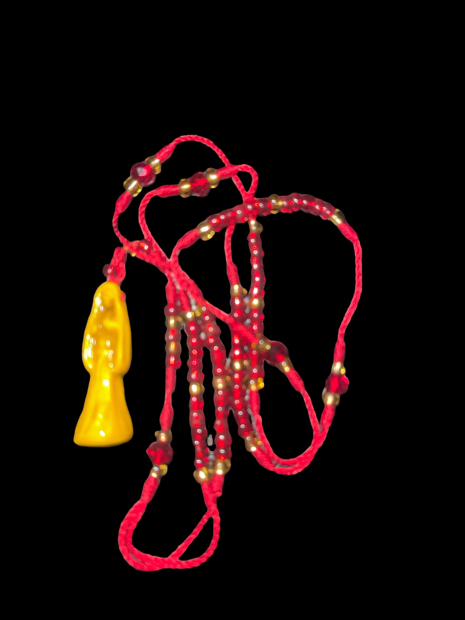 Santa Muerte Prayer Beads: Limited Quantity - Vibrant Colors, 12-13 Inches Long - Image 3