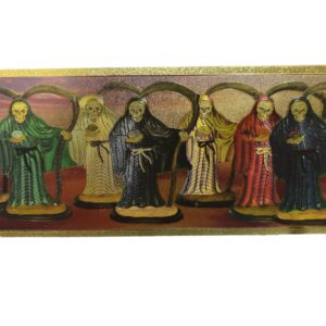 Santa Muerte Hundred Dollar Bill in Gold: Unique Money Charm for Your Wallet