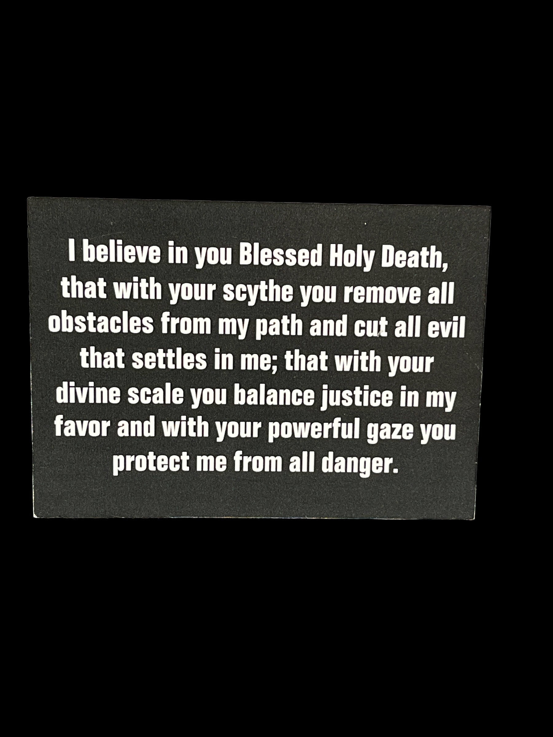 Elegant Wallet Prayer Card - Sacred Blessings and Devotion to the Blessed Holy Death - Image 2