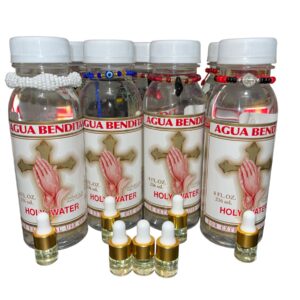 Baby Blessings and Protection Kit with Holy Water, Holy Oil, and Bracelet - Complete Instructions Included