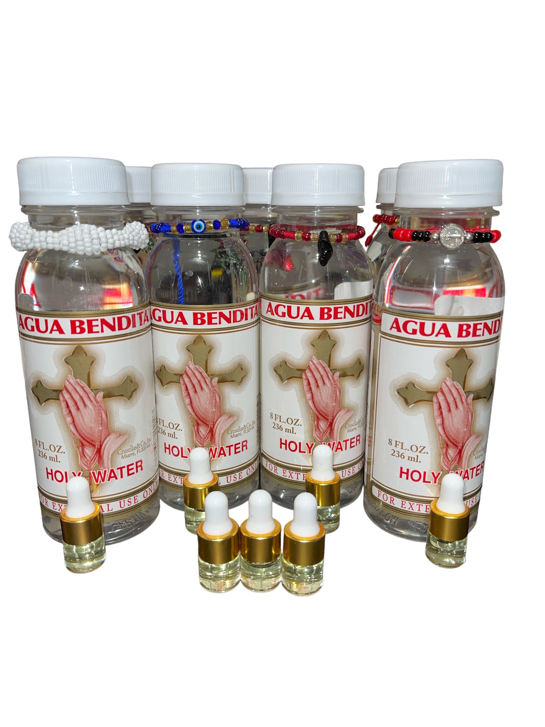 Baby Blessings and Protection Kit with Holy Water, Holy Oil, and Bracelet - Complete Instructions Included