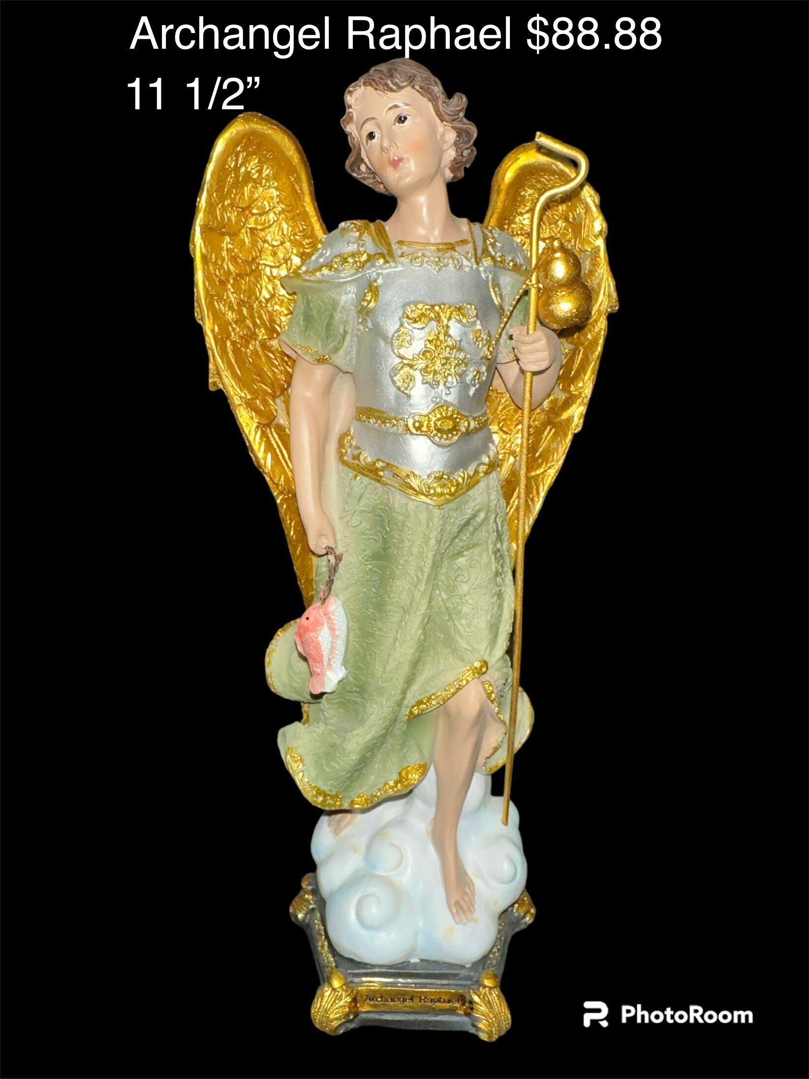 Guardian Angel for Healing and Protection: 11.5 Archangel Raphael Statue