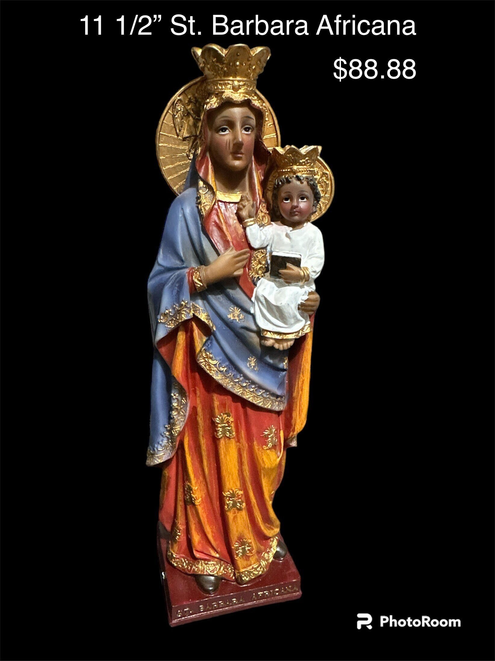 Military Protection and Blessings - St. Barbara Africana Holy Helpers Statue
