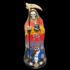 Sacred Santa Muerte Money Statue - 13 Tall, Fixed and Blessed for Abundance and Fortune