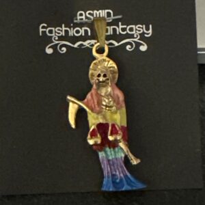 Collectible Santa Muerte Charms - Choose from a Variety of Vibrant 1 1/2 Stainless Steel Pendants