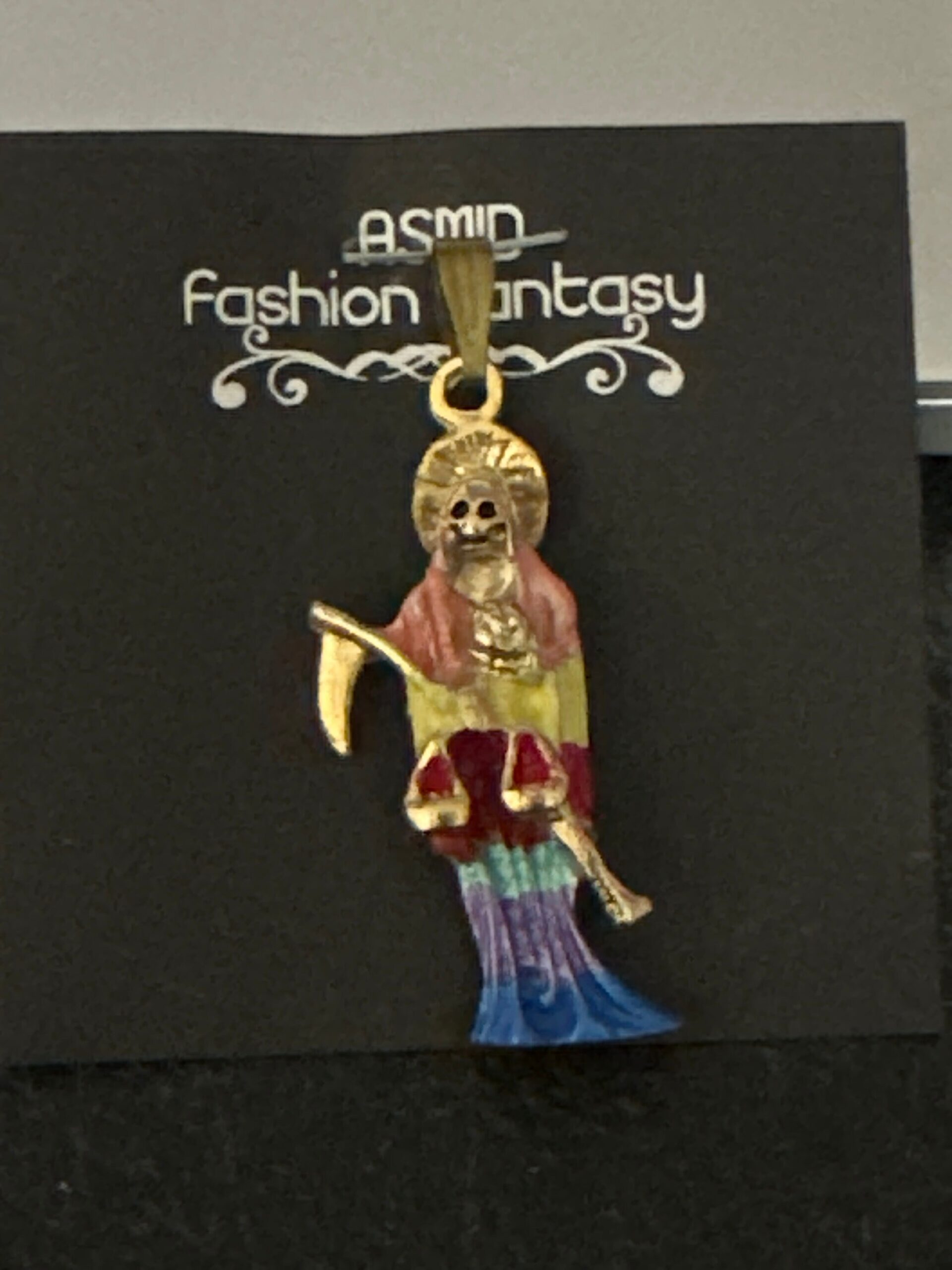 Collectible Santa Muerte Charms - Choose from a Variety of Vibrant 1 1/2 Stainless Steel Pendants