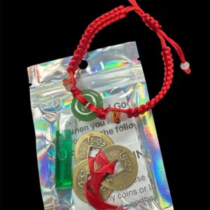 Unique Adjustable Good Luck Bracelet - Blessed Up with Prayers, Coins, and Blessing Oil by Mrs. Judie