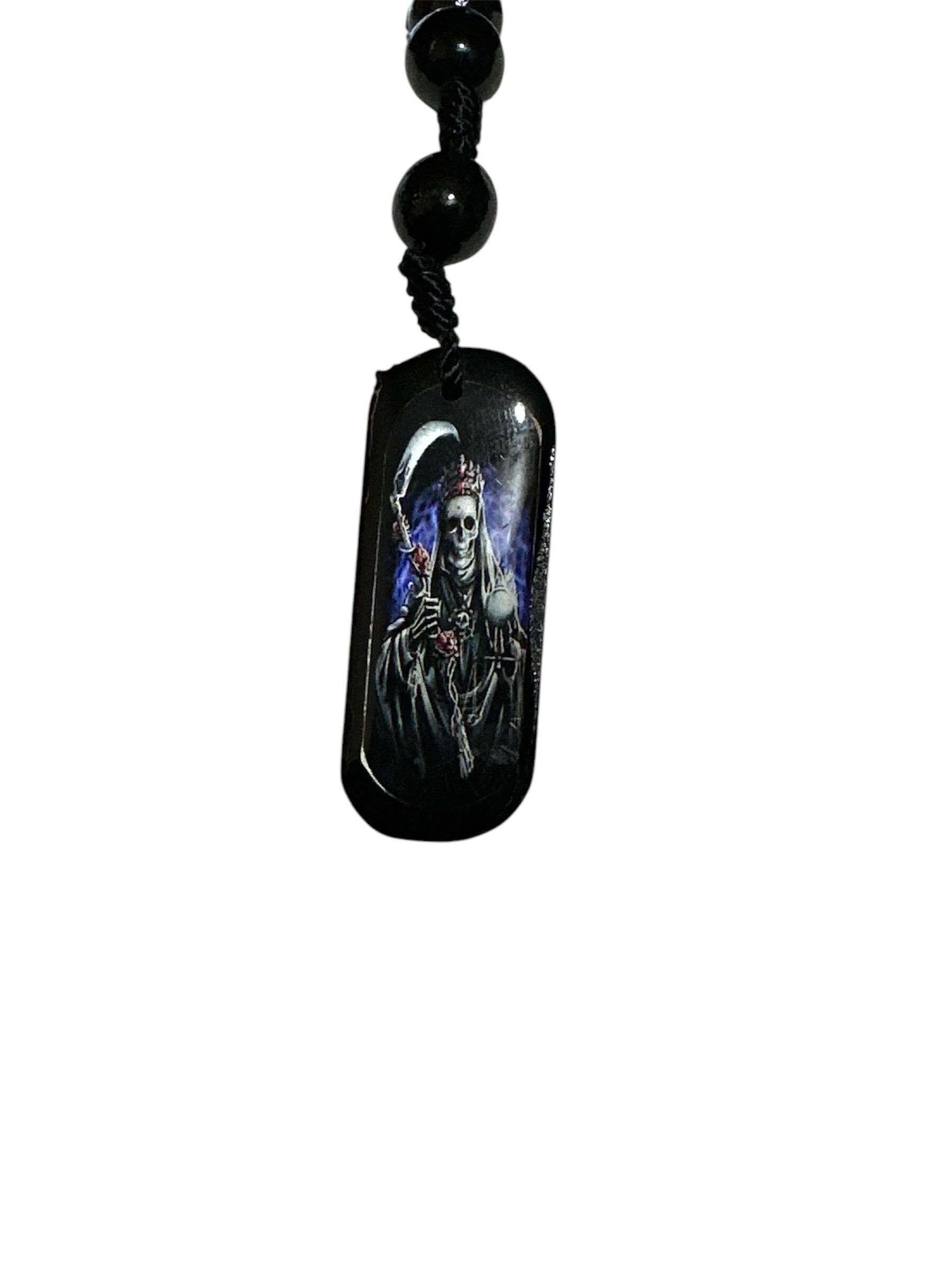 Santa Muerte Wooden Protection Beads - Image 4