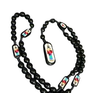 Santa Muerte Wooden Protection Beads