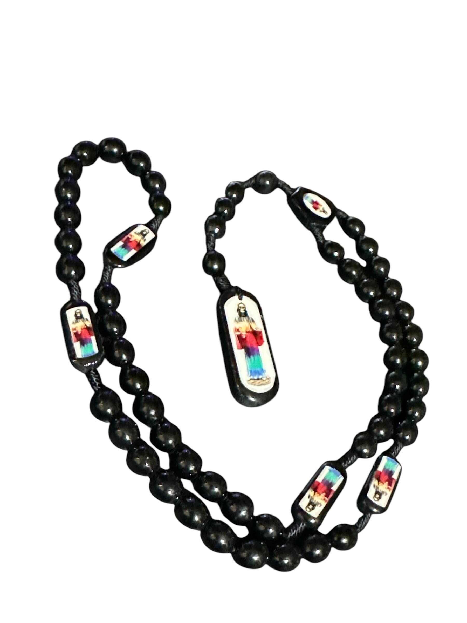 Santa Muerte Wooden Protection Beads