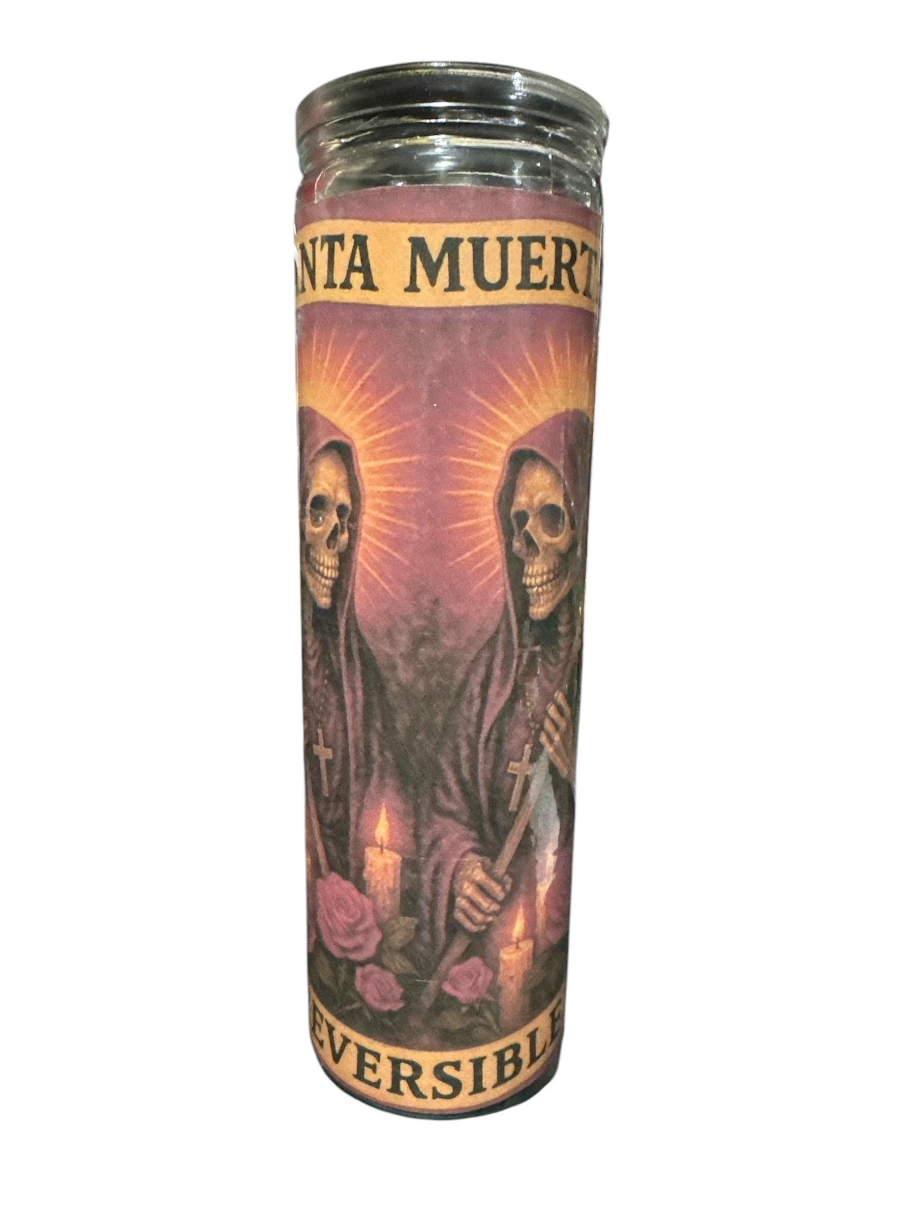Blessed Santa Muerte Reversible Candle - Aromatic Holy Death Devotional Tool with Instruction