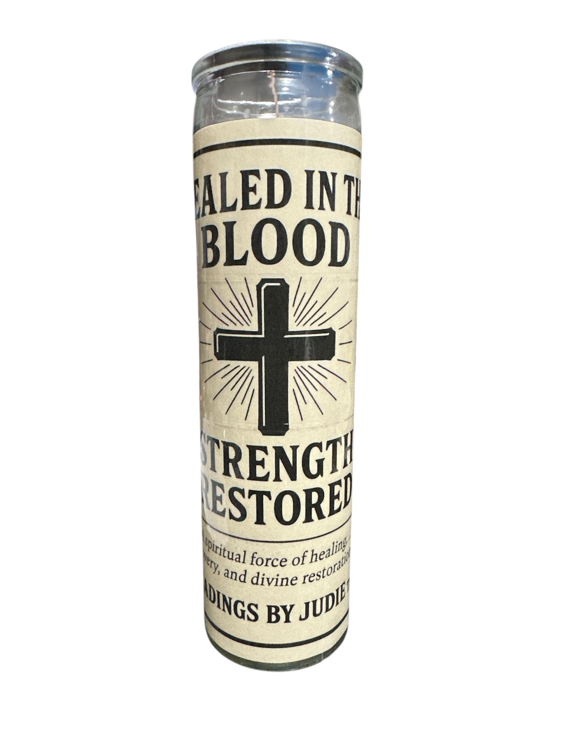 Healed in The Blood Strength Restored Candle